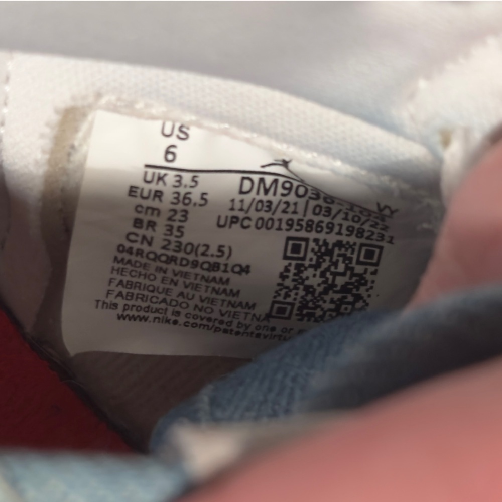 Air Jordan - Womens High OG Retro Denim US Women’s Size 6 - Picture 5 of 5